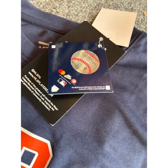 NWT Astros Bregman #2 MLB Genuine Merchandise Navy T-Shirt Size S 8 boys By Gen - Picture 4 of 8